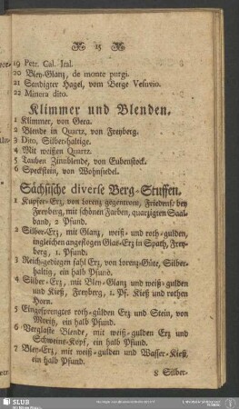 Sächsische diverse Berg-Stuffen