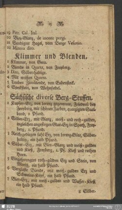 Sächsische diverse Berg-Stuffen