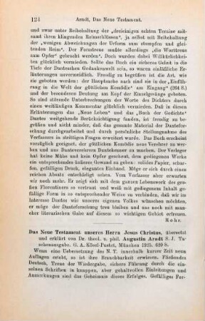 124-125 [Rezension] Das Neue Testament unseres Herrn Jesus Christus