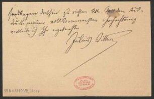 Brief an Ludwig Strecker (senior) an B. Schott's Söhne : 24.05.1911