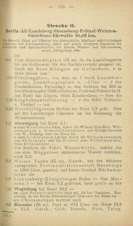 Strecke 11. Berlin - Alt-Landsberg - Strausberg - Prötzel - Wriezen-Güstebiese - Bärwalde 86,03 km