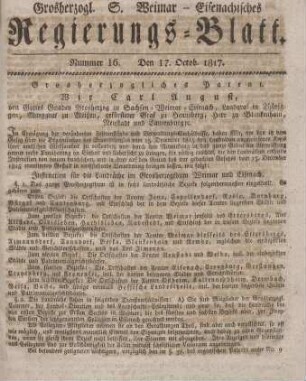 Nr. 16 : 17. October 1817