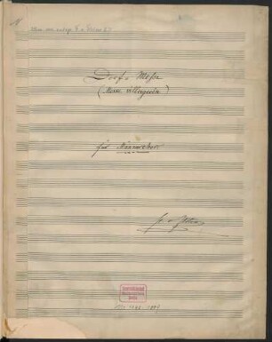 Dorf-Messe; V (4), Coro maschile; G-Dur