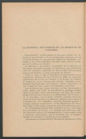 La excesiva fecundidad de la Sociedad de Naciones