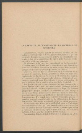 La excesiva fecundidad de la Sociedad de Naciones