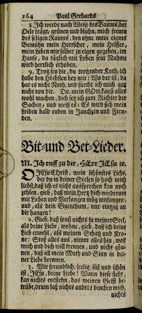 Bit- und Bet-Lieder.
