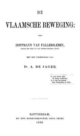 De Vlaamsche Beweging