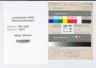 Entnazifizierung Wilhelm Meiss, geb. 29.06.1899 (Dachdeckermeister)