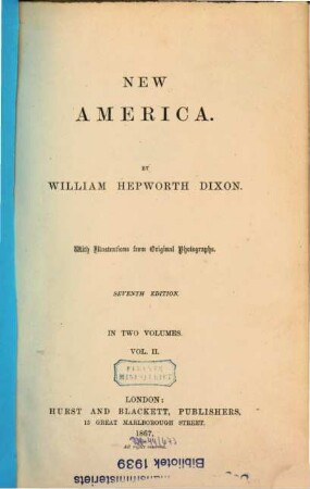 New America : with illustrations from original photographs. II