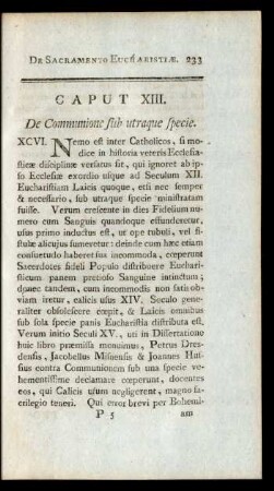 Caput XIII. De Communione sub utraque specie