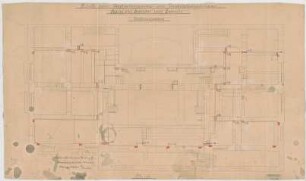 Thiersch, Friedrich von; München; Haus für Handel und Gewerbe - Heizung, Ventilation (Grundriss Keller)