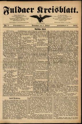 Ausgabe vom Samstag, den 04. Januar 1902.