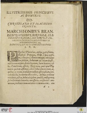 Illustrissimis Principibus Ac Dominis