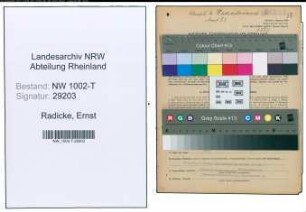 Entnazifizierung Ernst Radicke , geb. 14.02.1907 (Angest.)