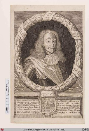 Bildnis Ernst I. der Fromme, Herzog zu Sachsen-Gotha (u. 1672 Altenburg) (reg. 1640-75)