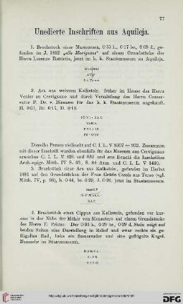 6: Unedierte Inschriften aus Aquileja, [3]