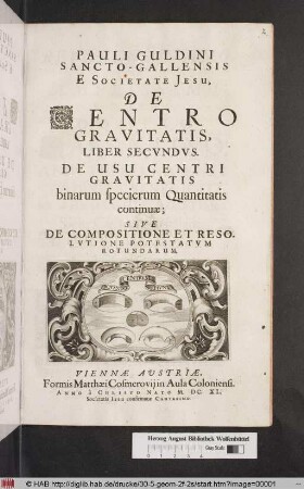De Usu Centri Gravitatis binarum specierum Quantitatis continuae; Sive De Compositione Et Resolutione Potestatum Rotundarum