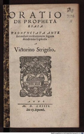 Oratio De Propheta Esaia