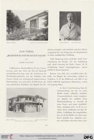 3: Zum Thema "Bildende Kunst im neuen Haus"