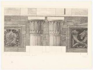 Neue Reichskanzlei, Berlin Innenräume: Wandaufriss, Details