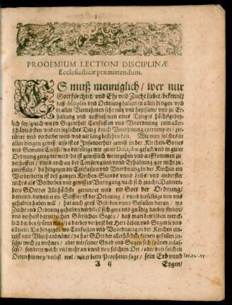Prooemium Lectioni Disciplinae Ecclesiasticae praemittendum.