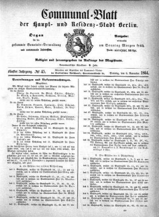1864,45: No. 45, 6. November 1864