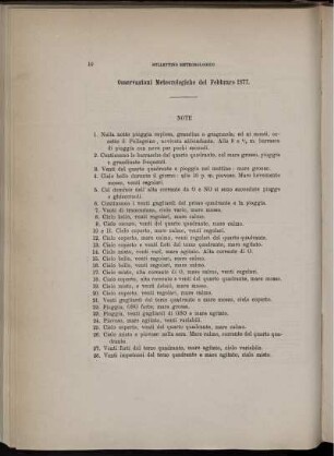 Osservazioni Meteorologiche del Febbraro 1877.