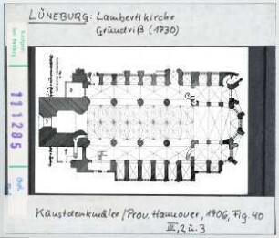 Lüneburg: Lambertikirche, Grundriss