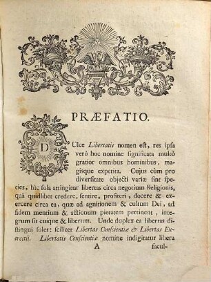 Dissertatio Prior Inauguralis Dogmatico-Canonica De Eo, Quod Circa Libertatem In Negotio Religionis Ex Lege Divina Justum Est