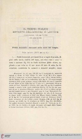 56: Il tempio italico rinvenuto nell'acropoli di lanuvium