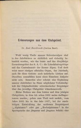 Jahrbuch des Schweizer Alpenclub : = Annuaire / Club Alpin Suisse. 21. 1885/86 (1886)