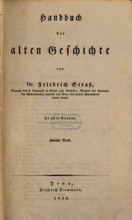 Handbuch der Weltgeschichte. 2, Handbuch der alten Geschichte ; 2