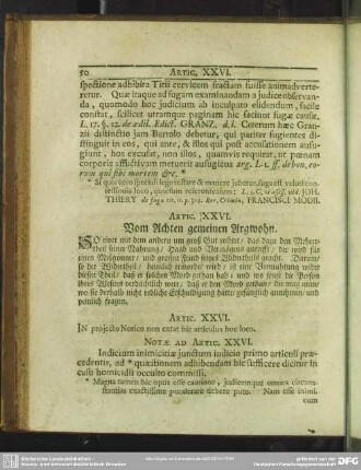 Artic. XXVI. Vom achten gemeinen Argwohn