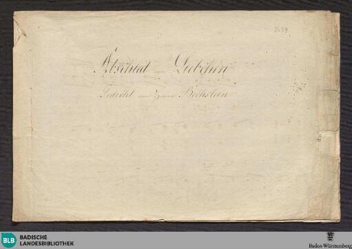 Abschied vom Liebchen - Don Mus.Ms. 2659 : V, pf; B|b