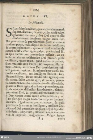 Caput VI. De Miraculis