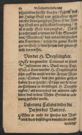 Lesterung Calvini wider die Person des Vatters.