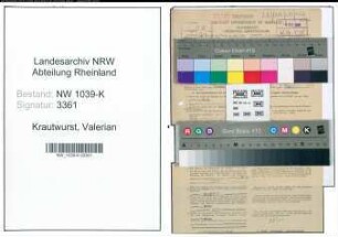 Entnazifizierung Valerian Krautwurst , geb. 08.12.1910 (Lehrer)