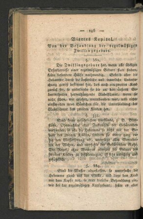 Viertes Kapitel. Von der Behandlung der regelmäßigen Zwillingsgeburt.