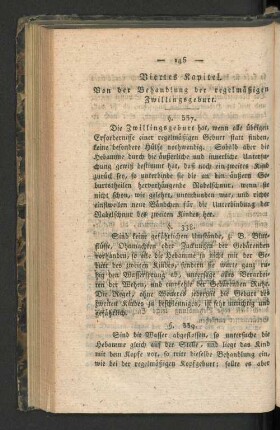 Viertes Kapitel. Von der Behandlung der regelmäßigen Zwillingsgeburt.