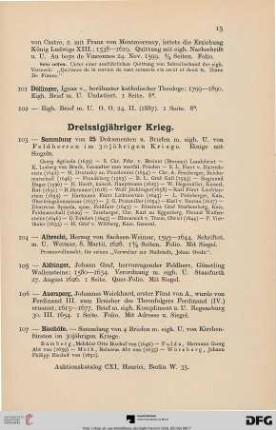 Dreissigjähriger Krieg (Nr. 103-437)