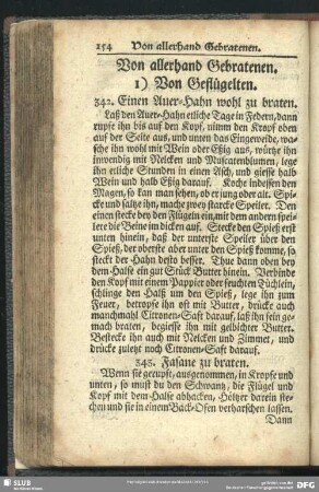 Von allerhand Gebratenen