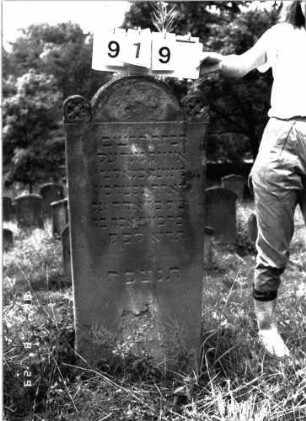 Grabstein 919 (Index: 100099217) Maße HxBxT: 113x47x11 cm: Grabstein 919