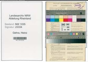Entnazifizierung Heinz Gehra , geb. 18.02.1921 (Wachmann)