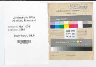 Entnazifizierung Erich Boehnhardt , geb. 29.04.1908 (Lagerist)