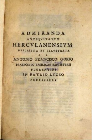 Admiranda antiquitatum Herculanensium
