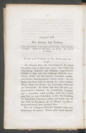 Capitel XIV. - Die Armee bei Tetuán.