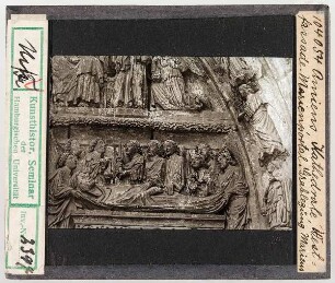 Amiens, Kathedrale: Westfassade, Marienportal, Grablegung Mariens (Stoedtner-Nr. 104054)