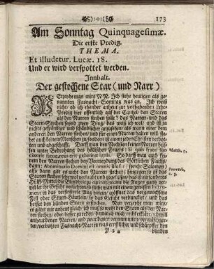 Am Sonntag Quinquagesimae