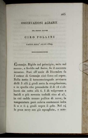 Osservazioni Agrarie