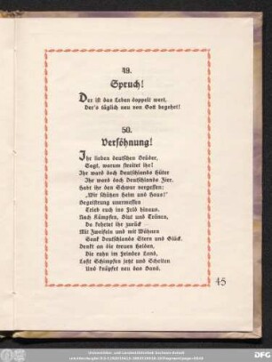 50. Versöhnung!